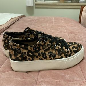 Steve Madden leopard platform sneakers